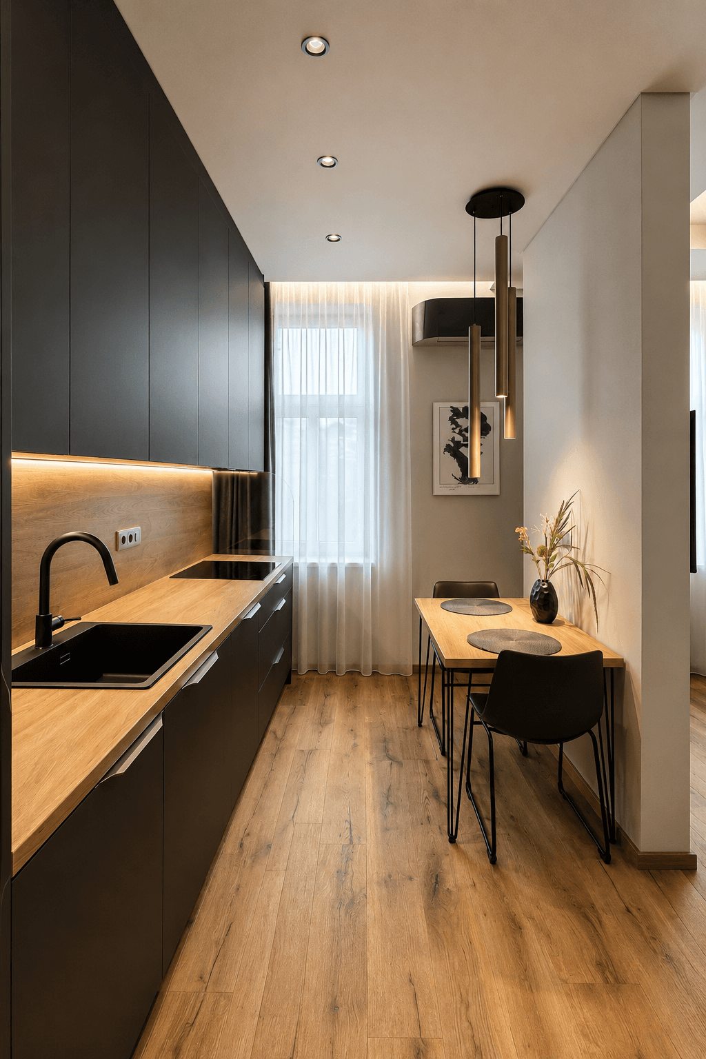 Komfort in gedämpften Tönen — interiér apartmánu 5