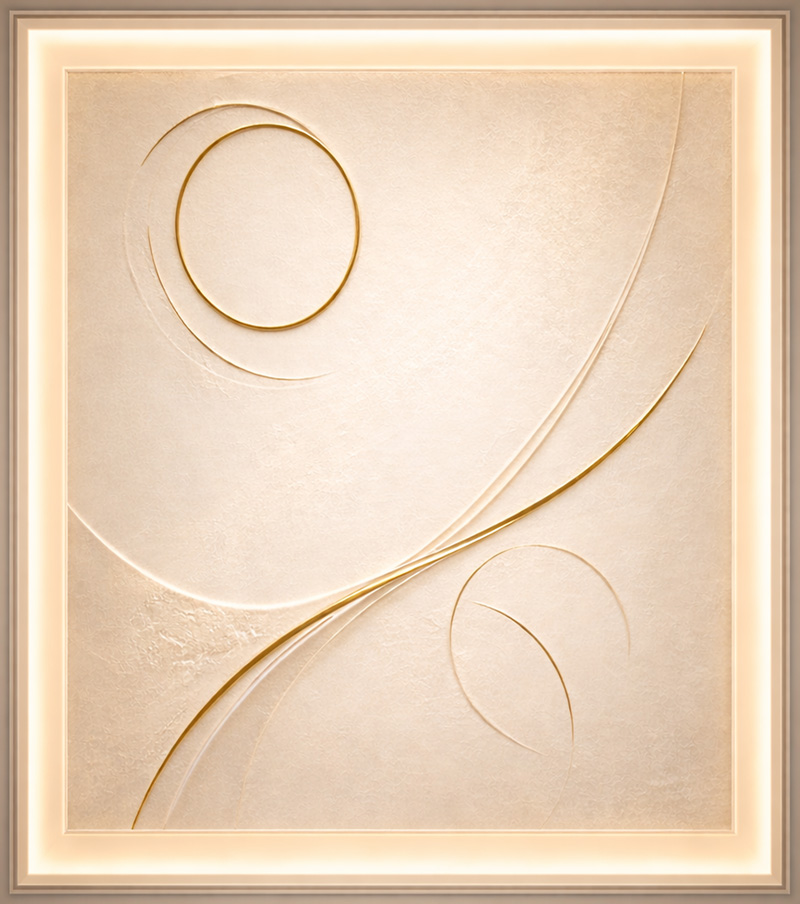 Strop v apartmánu Jemná harmonie