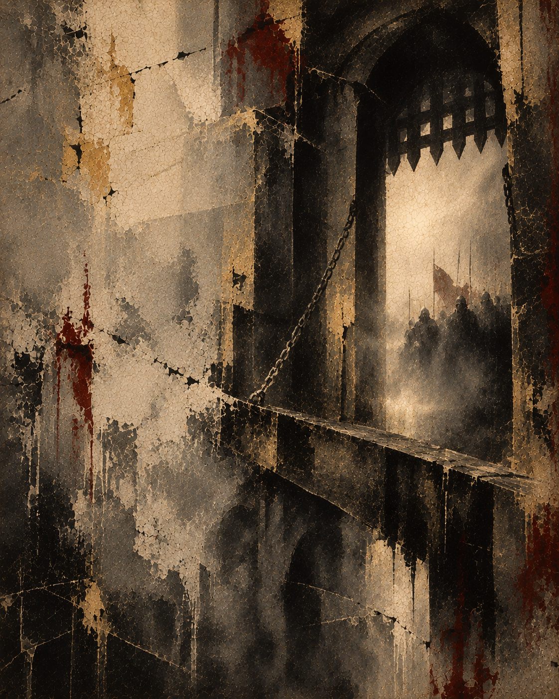 Ilustrace k pověsti Šimon Plachý, městský písař