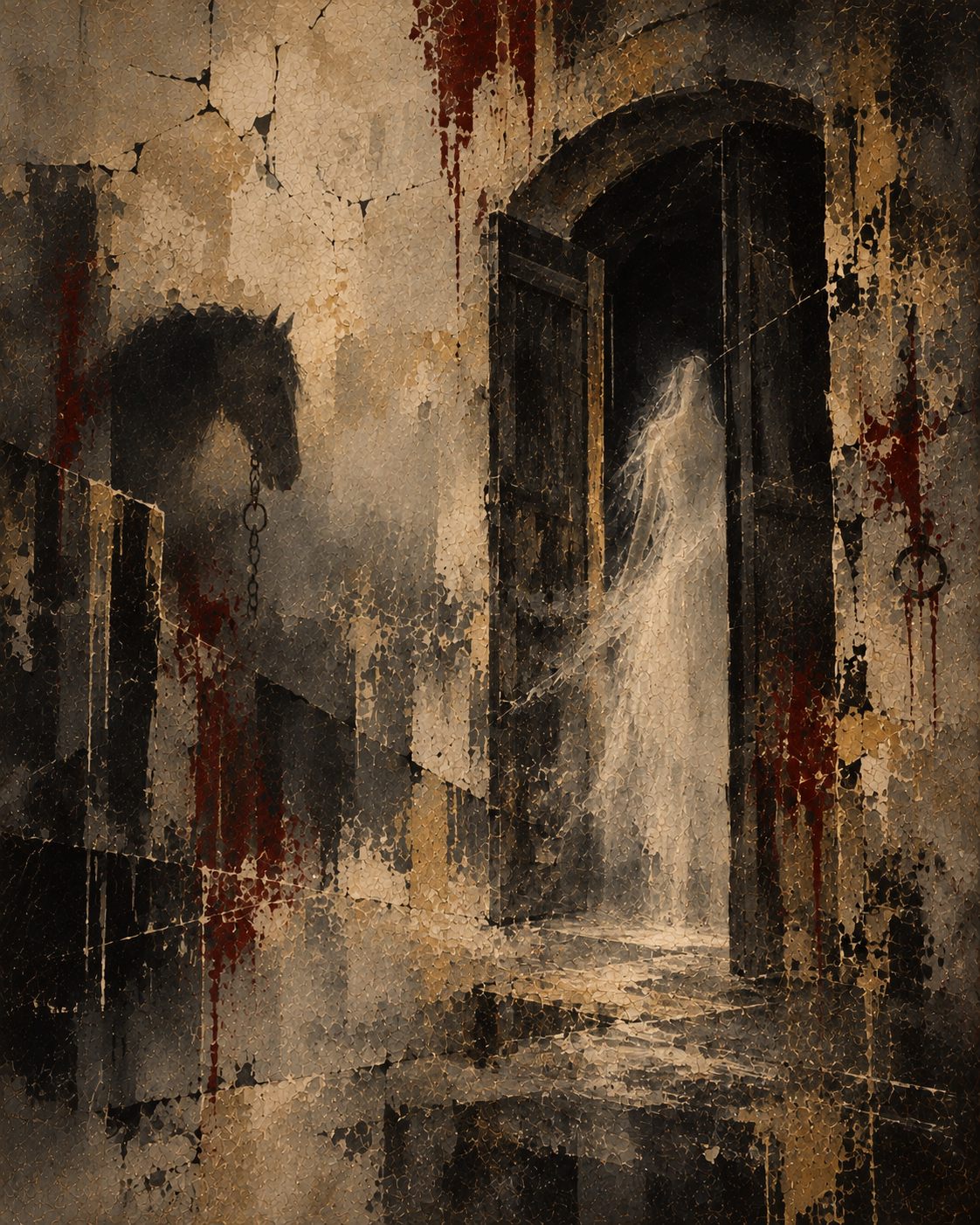 Ilustrace k pověsti Strašidlo ve Veitově dvoře