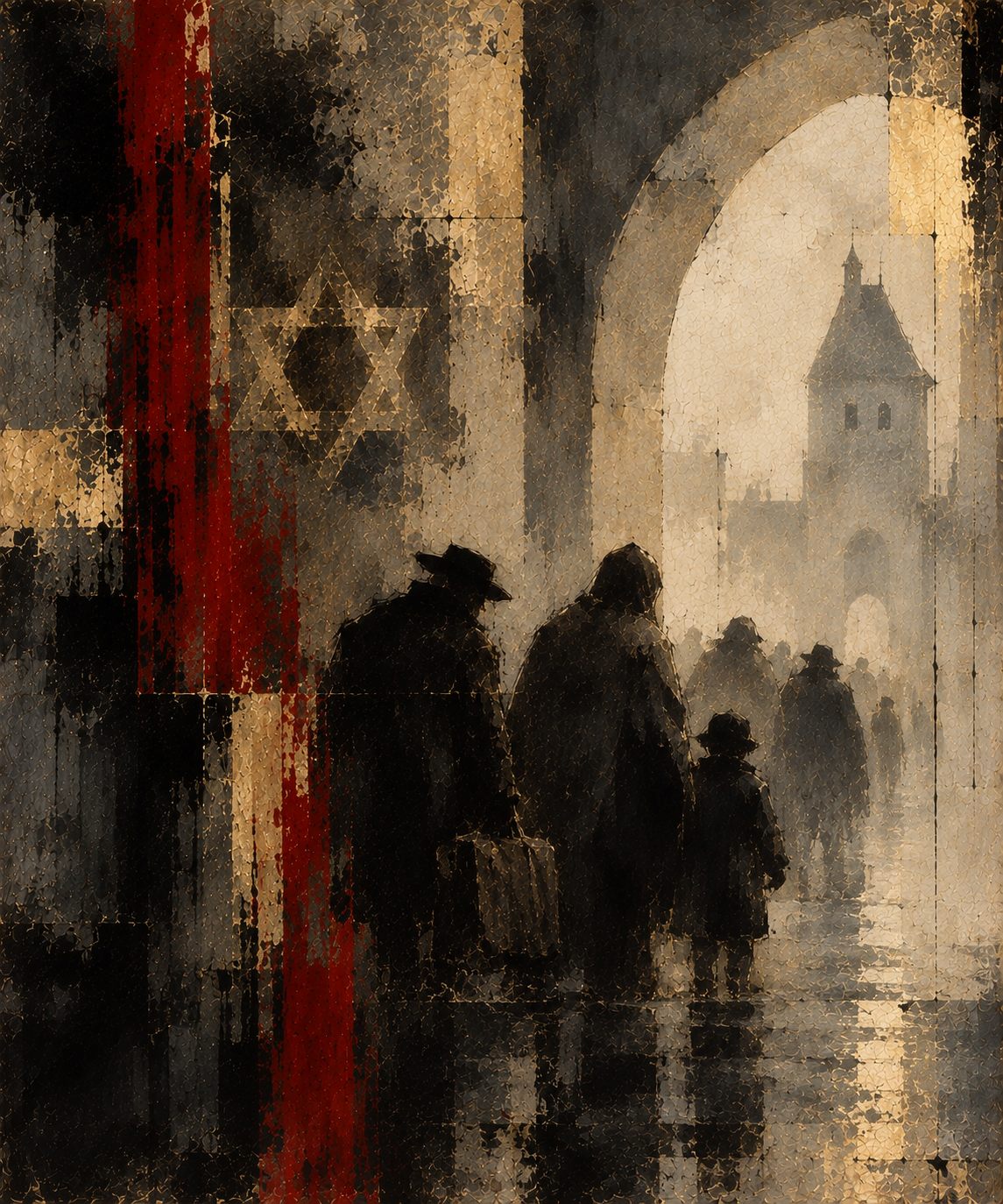 Ilustrace k pověsti Vyhnání Židů z Budějovic